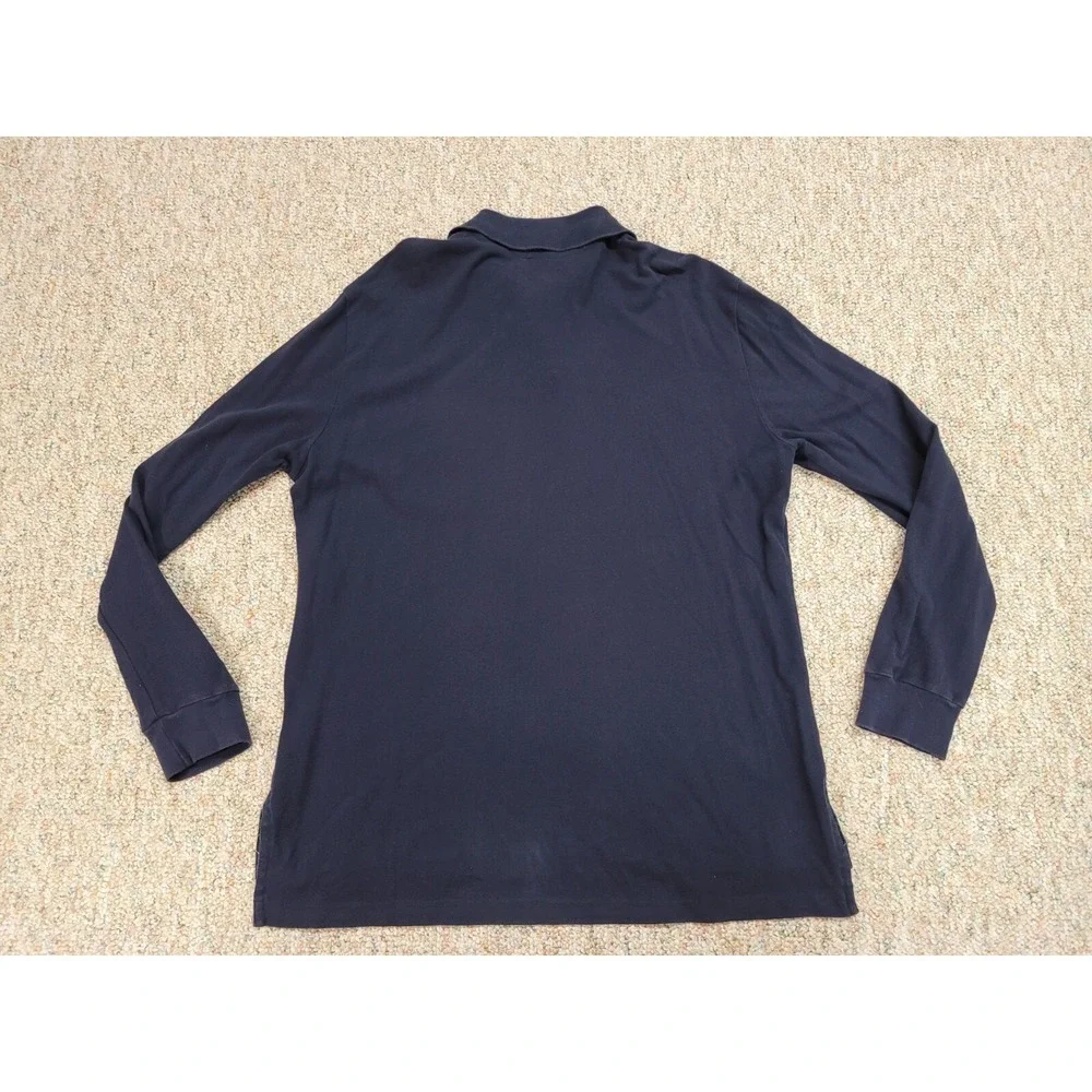 Ralph Lauren Polo Shirt Mens Large‎ Blue Bleecker Crest Equestrian Pony Rugby